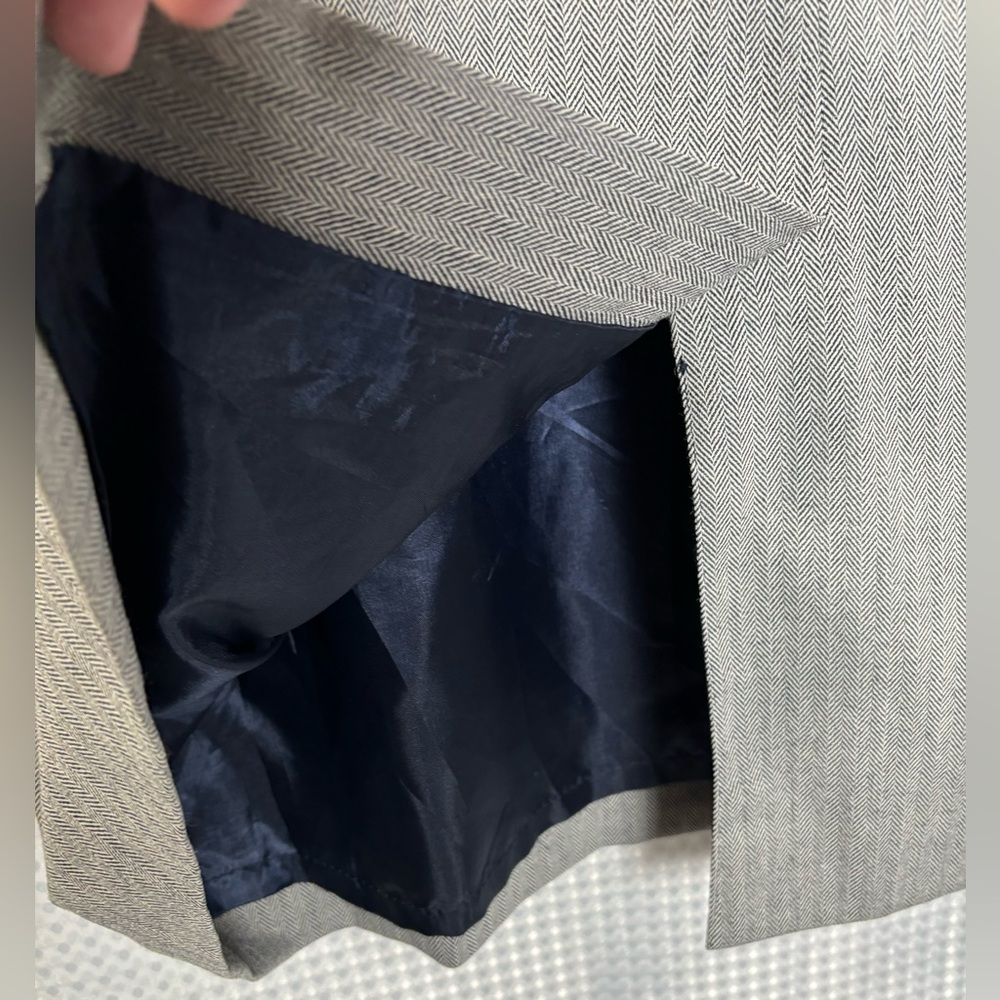 Pendleton 14 Gray Harringbone Pattern Pencil Skirt - image 4